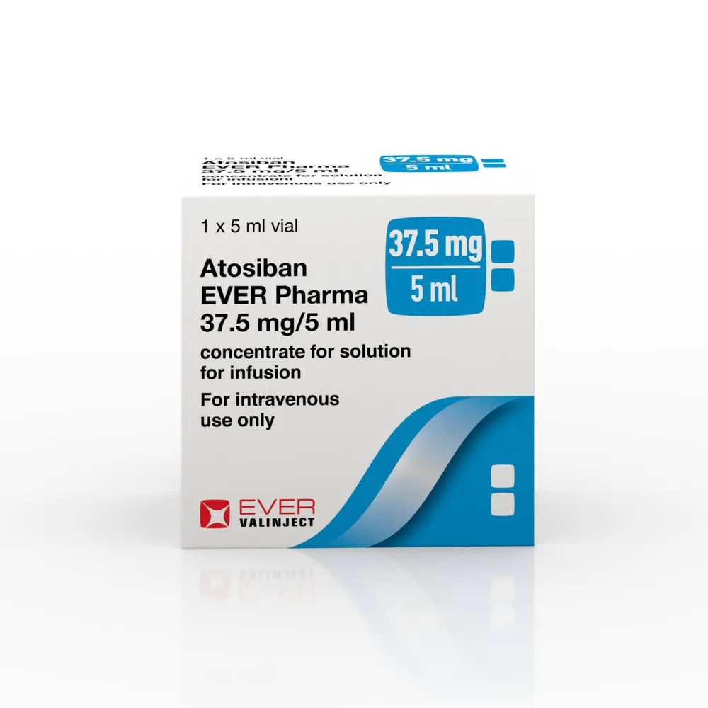 Atosiban Ever Pharma 37.5 mg/5 ml concentrate for infusion solution EFG solution for infusion, concentrate