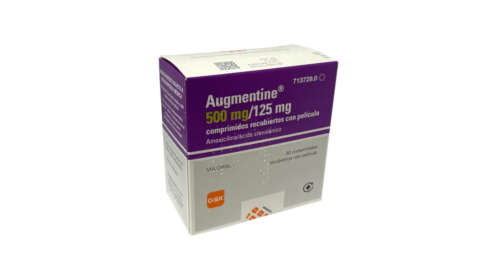 AUGMENTINE 500 MG/125 MG COMPRIMIDOS RECUBIERTOS CON PELÍCULA. COMPRIMIDO RECUBIERTO CON PELÍCULA