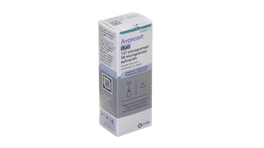 AVANCORT DUO 137 MICROGRAMOS/50 MICROGRAMOS/APLICACION SUSPENSION PARA PULVERIZACION NASAL SUSPENSIÓN PARA PULVERIZACIÓN NASAL