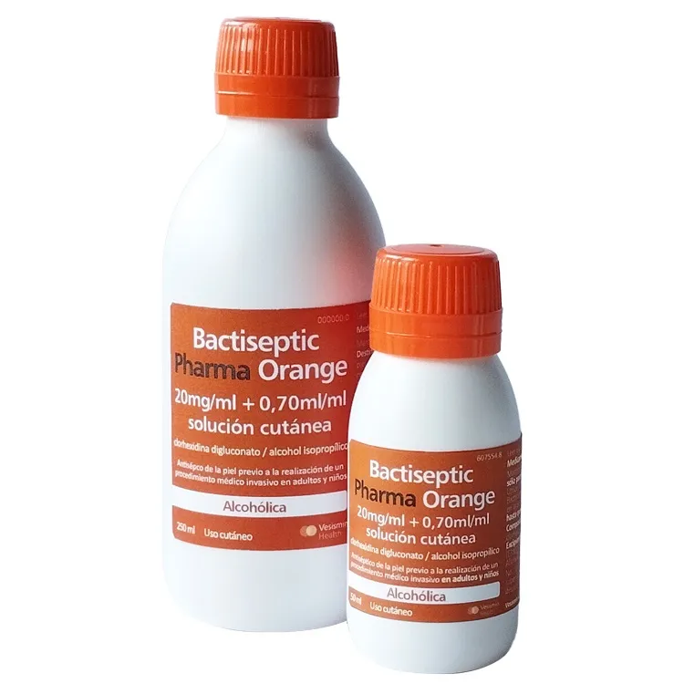 Bactiseptic Pharma Orange 20 mg/ml + 0.70 ml/ml cutaneous solution solution, cutaneous