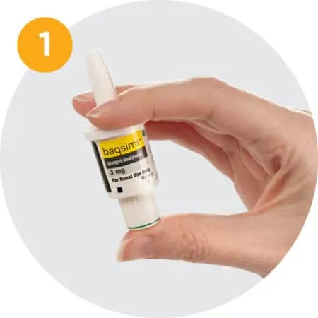 Baqsimi 3 mg nasal powder in single-dose container powder, nasal
