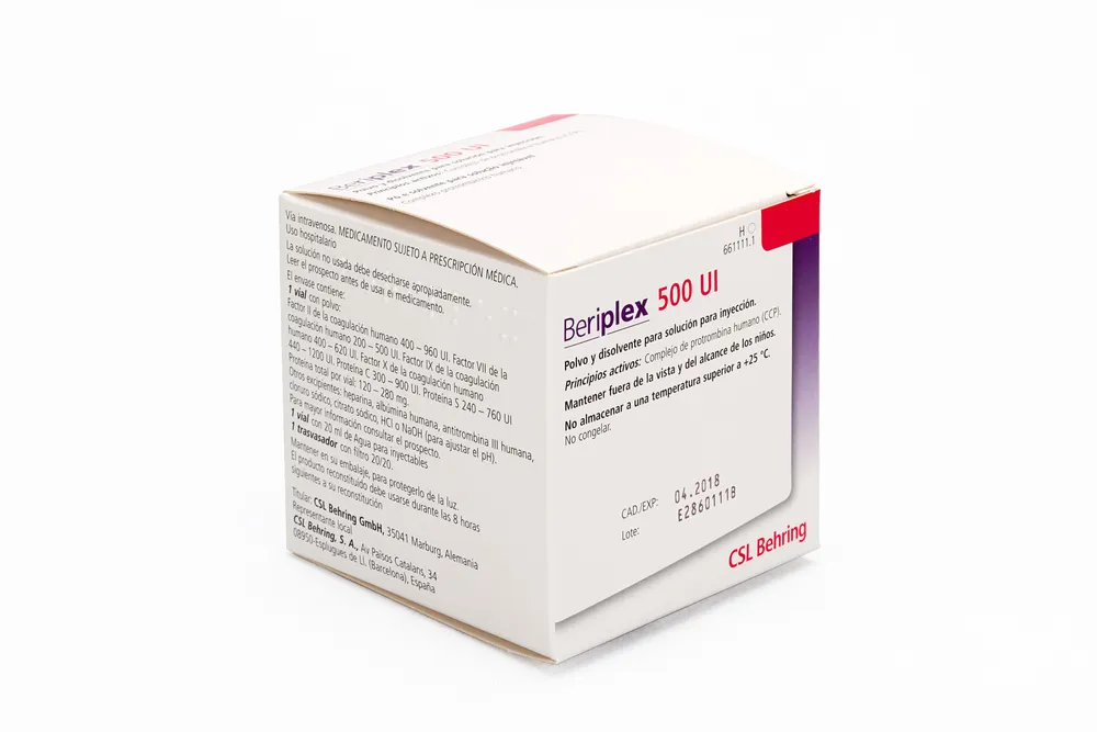 Beriplex 500 IU powder and solvent for solution for injection powder and solvent for solution for injection