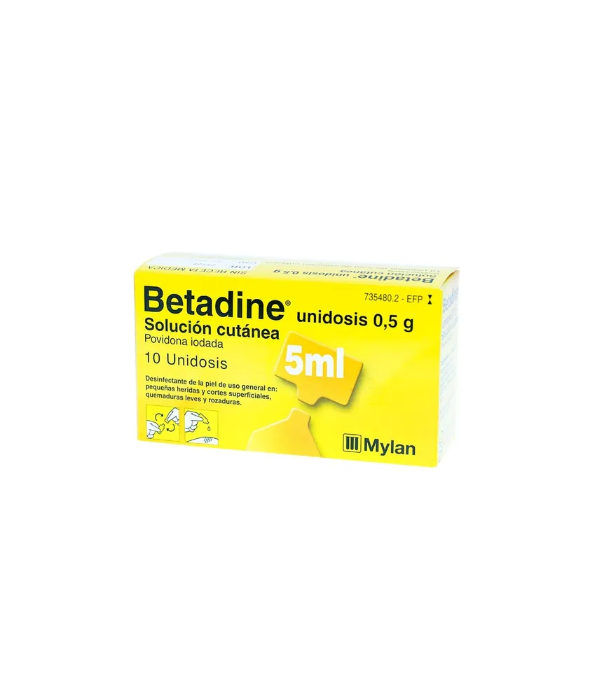 Betadine Unidosis 500 mg cutaneous solution in single-dose container solution, cutaneous