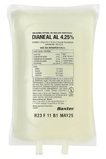 Bicavera glucose 4.25%, calcium 1.75 mmol/l solution for peritoneal dialysis solution for peritoneal dialysis