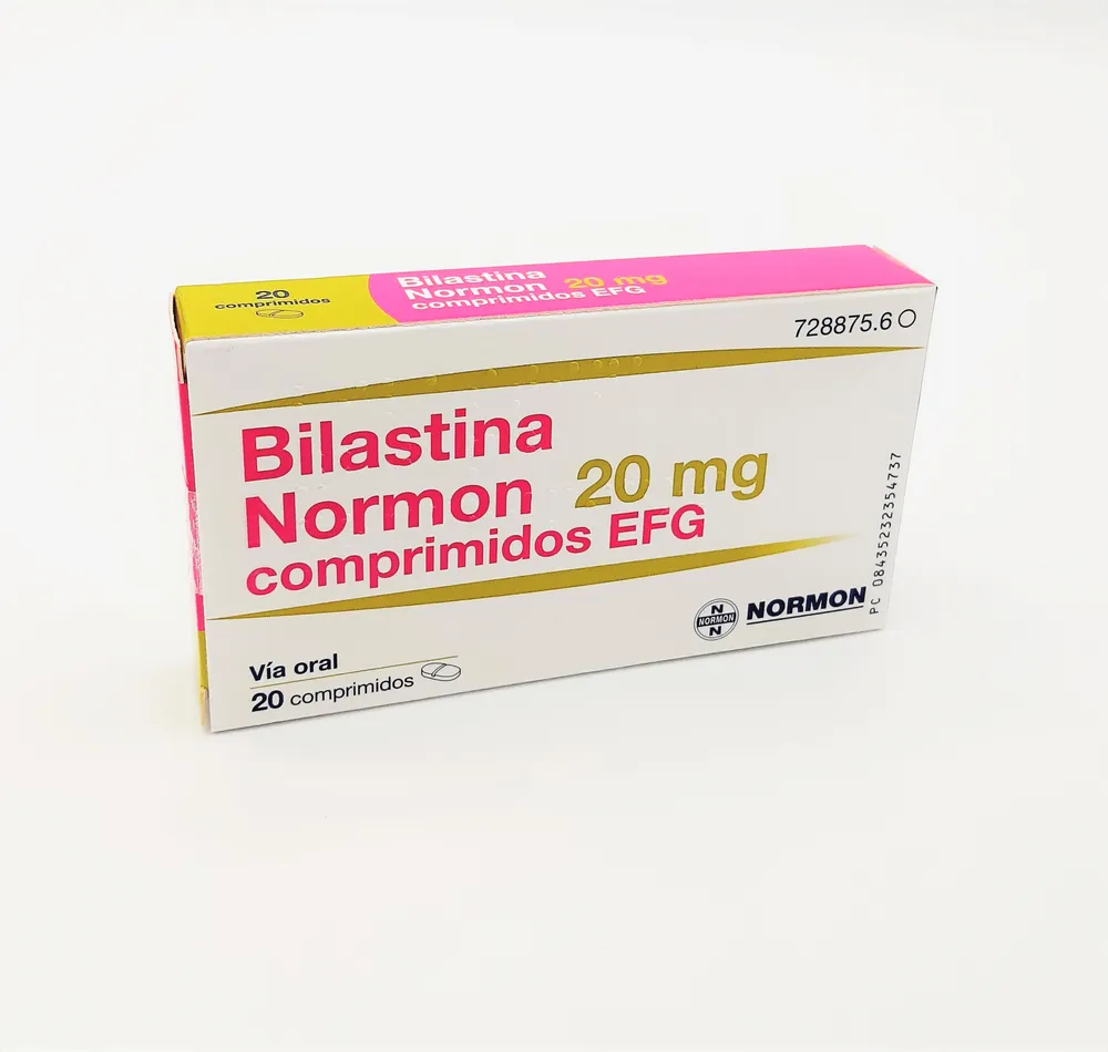 BILASTINA NORMON 20 MG COMPRIMIDOS EFG COMPRIMIDO