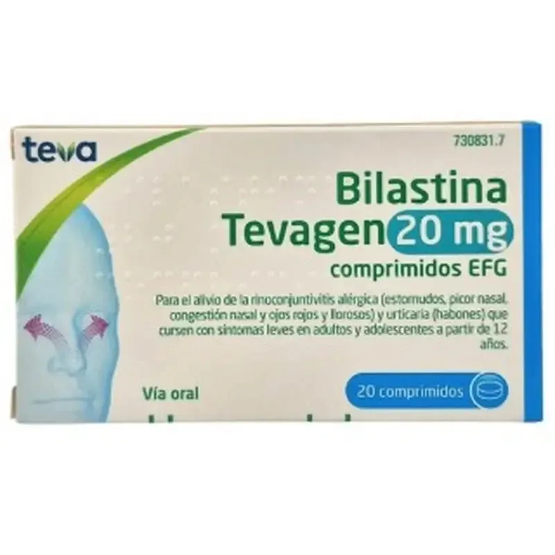 Bilastine Teva 20 mg orodispersible tablets EFG tablets