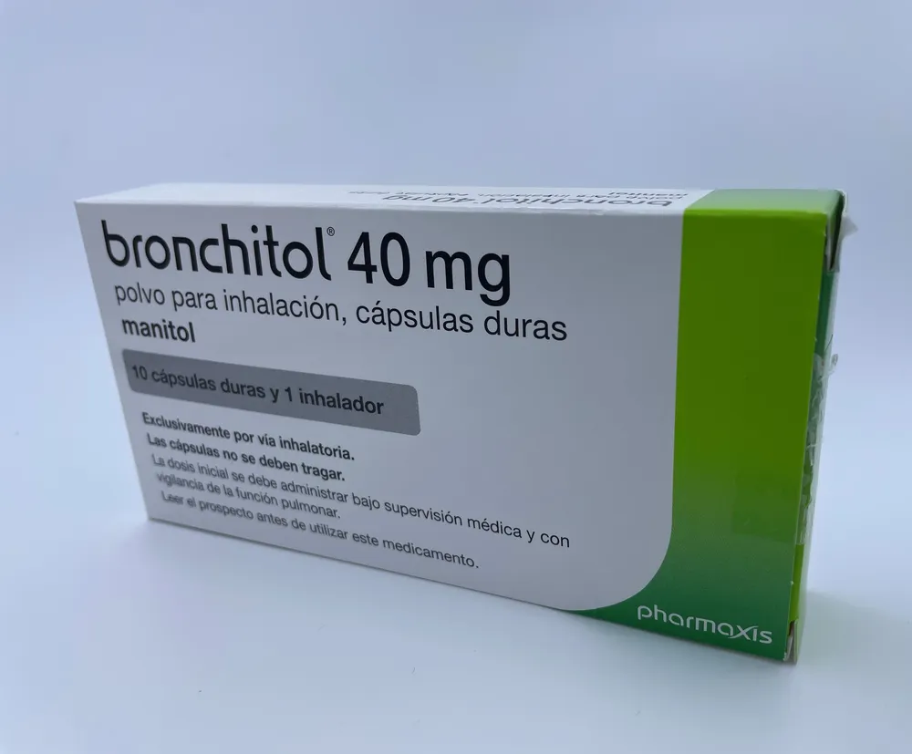 Bronchitol 40 mg polvere per inalazione, capsule rigide polvere per inalazione, in capsule rigide