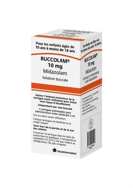 Buccolam 10 mg oromucosal solution solution, oral