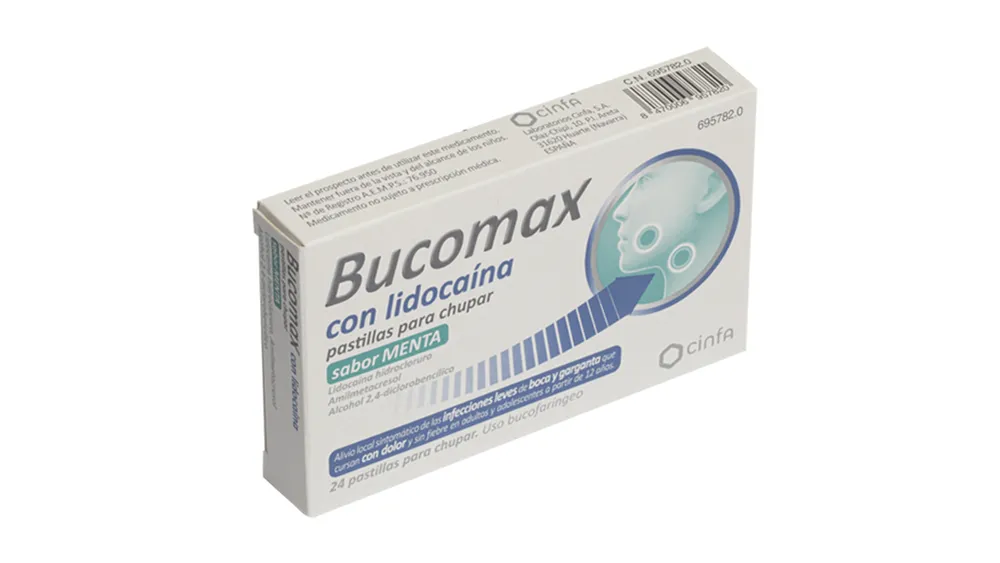 Bucomax con lidocaina pastiglie per fondere gusto menta pastiglie per succhiare