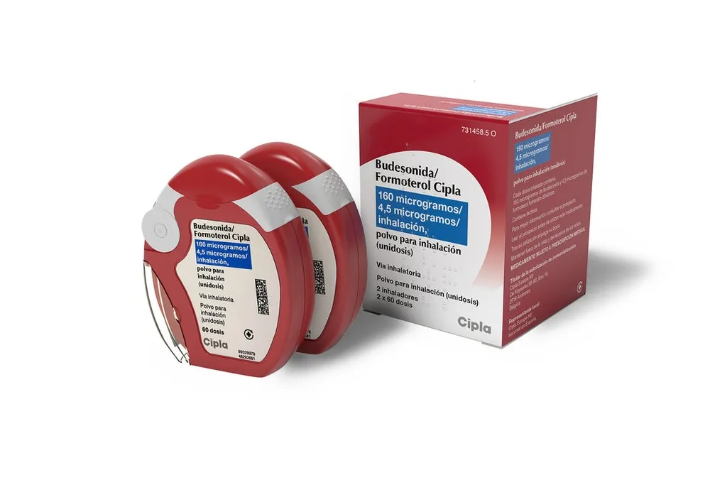 Budesonide/formoterol Cipla 320 micrograms/9 micrograms/inhalation powder for inhalation (unit dose) powder for inhalation, single-dose
