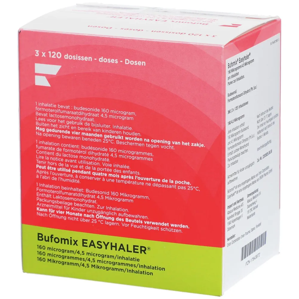 Bufomix Easyhaler 320 micrograms/9 micrograms/inhalation powder for inhalation powder for inhalation