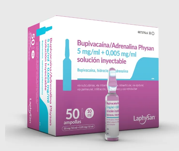 Bupivacaine/adrenaline Physan 5 mg/ml + 0.005 mg/ml solution for injection solution for injection