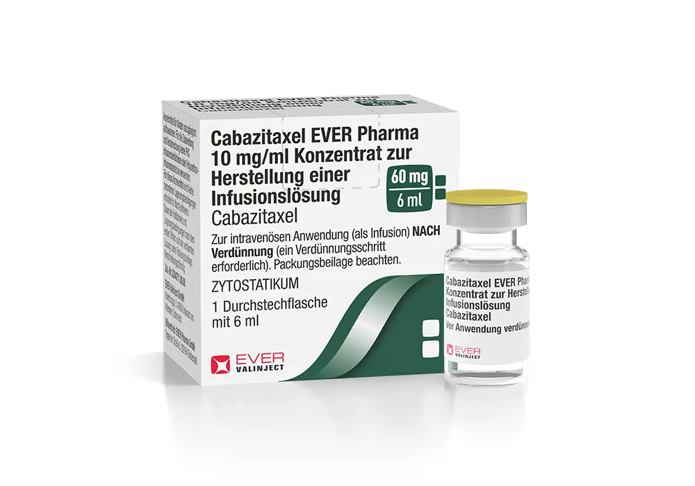 Cabazitaxel Ever Pharma 10 mg/ml concentrato per soluzione per infusione soluzione per infusione, concentrato per preparazione di