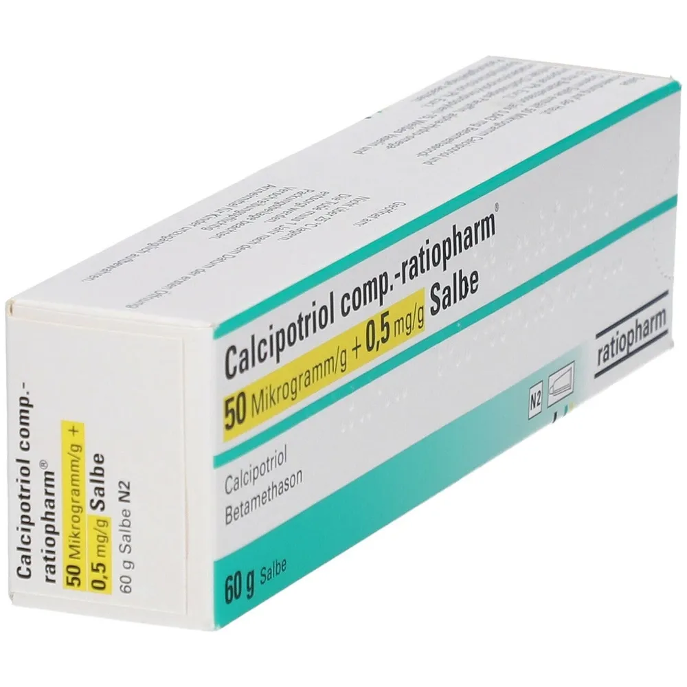 Calcipotriol/betamethasone ratiopharm 50 micrograms/g + 0.5 mg/g ointment ointment