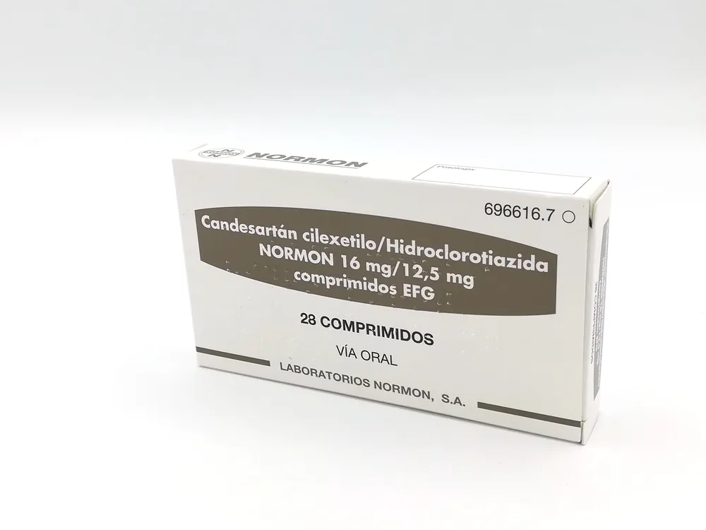 Candesartan cilexetilo/idroclorotiazide Normon 16 mg/12.5 mg compresse EFG compresse