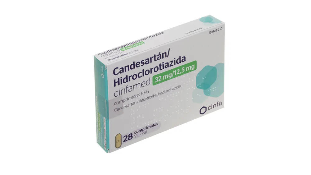 Candesartan/idroclorotiazide Cinfamed 32 mg/12,5 mg compresse EFG compresse