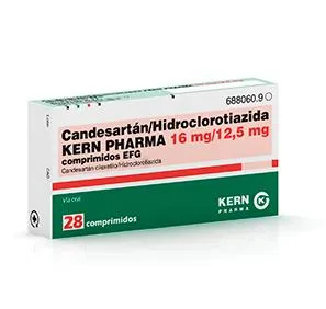 Кандесартан/гидрохлоротиазид Керн Фарма 16 мг/12,5 мг таблетки ЕФГ таблетки