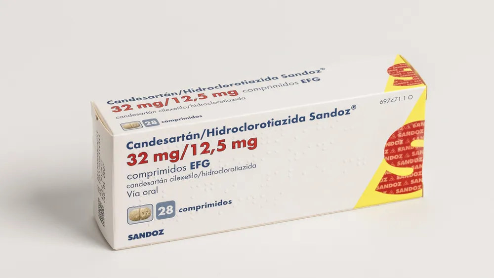 Candesartan/hydrochlorothiazide Sandoz 32 mg/12.5 mg tablets EFG tablets