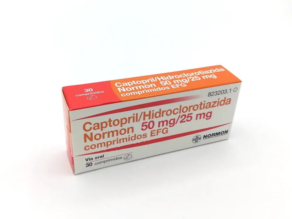 Captopril/hydrochlorothiazide Teva-Ratiopharm 50/25 mg tablets EFG tablets