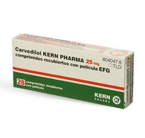Carvedilolo Kern Pharma 25 mg compresse rivestite con film EFG compresse, rivestite con film
