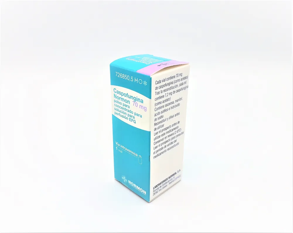 Caspofungin Normon 70 mg powder for concentrate for infusion solution EFG powder for concentrate for solution for infusion
