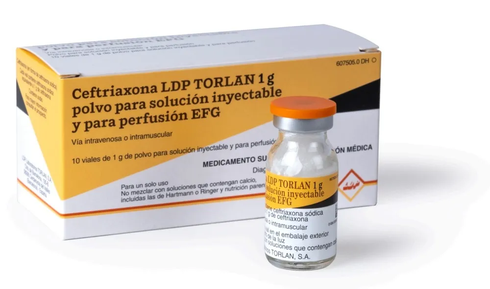 Ceftriaxone Ldp Torlan 1 g polvere per soluzione iniettabile e per infusione EFG polvere per soluzione iniettabile e per perfusione