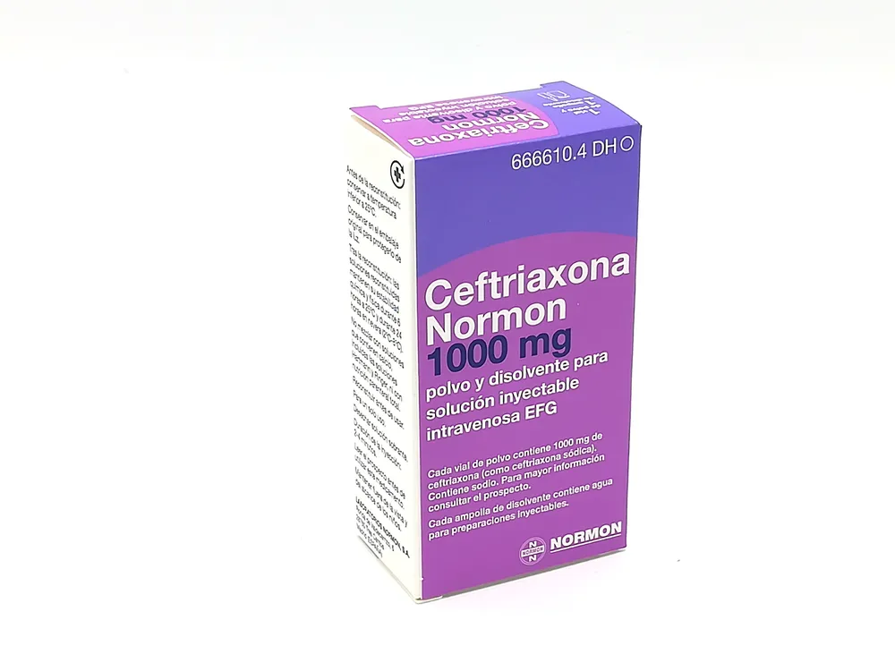 Ceftriaxone Normon 1000 mg powder and solvent for solution for injection and for infusion EFG powder and solvent for solution for injection