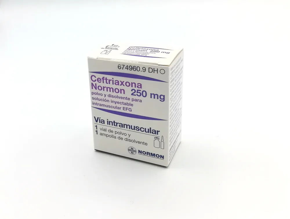 Ceftriaxone Normon 250 mg powder and solution for intramuscular injection EFG powder and solvent for solution for injection