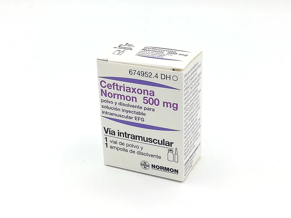 Ceftriaxone Normon 500 mg powder and solution for intramuscular injection EFG powder and solvent for solution for injection