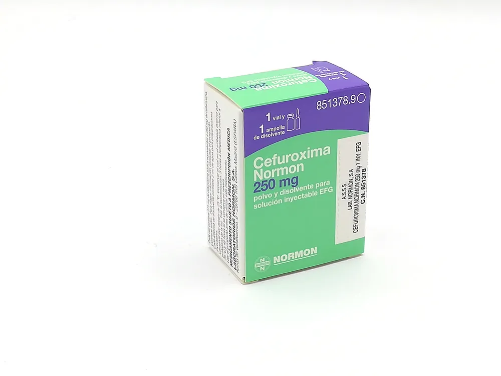 Cefuroxime Normon 250 mg powder and solvent for injection solution EFG powder and solvent for solution for injection