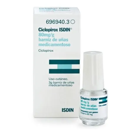 Ciclopirox Isdin 80 mg/g medicated nail lacquer nail polish, medicated