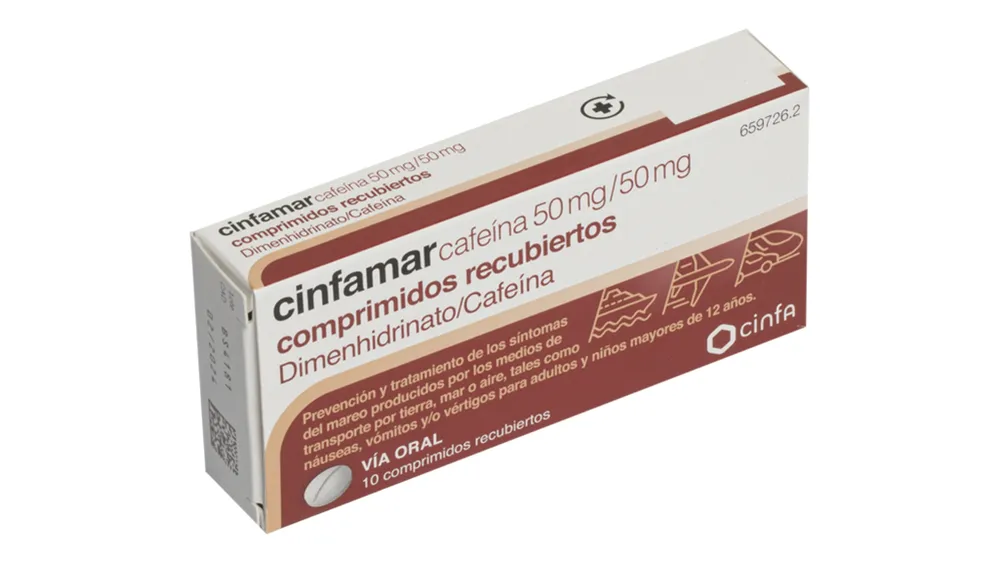 Cinfamar caffeina 50 mg/50 mg compresse rivestite compresse, rivestite con film