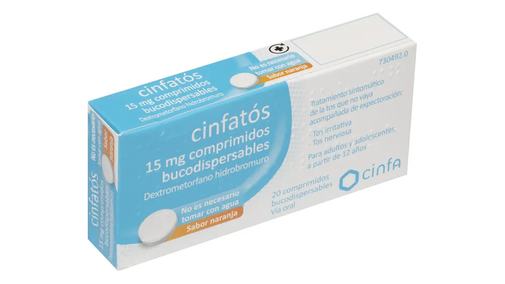 Cinfatos Antitussive 15 mg orodispersible tablets tablets, buccodispersable