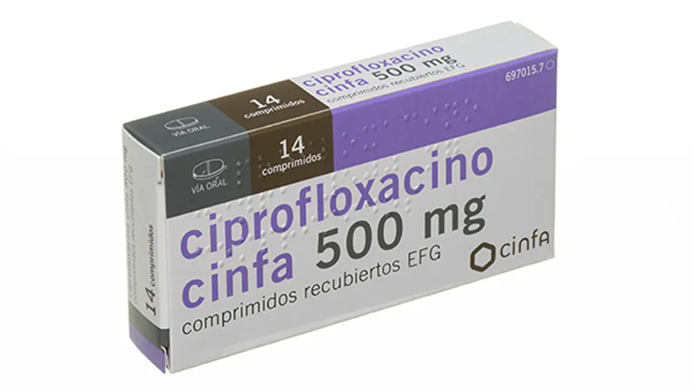 CIPROFLOXACINO AUROVITAS 500 MG COMPRIMIDOS RECUBIERTOS CON PELICULA EFG COMPRIMIDO RECUBIERTO CON PELÍCULA
