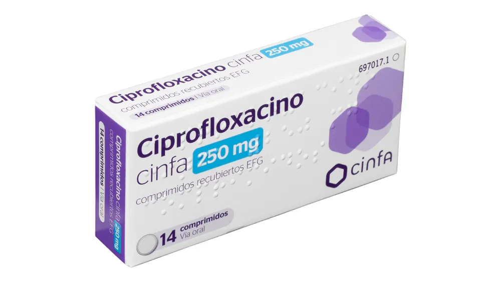 Ciprofloxacin Cinfa 250 mg film-coated tablets EFG tablets, film-coated