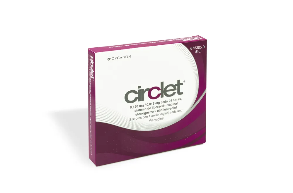 Circlet 0.120 mg/0.015 mg every 24 hours, vaginal delivery system vaginal delivery system