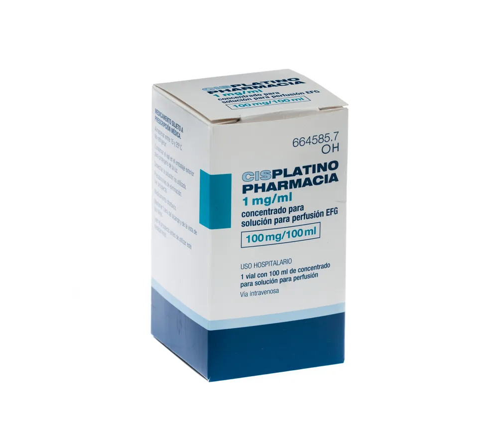 Cisplatino Pharmacia 1 mg/ml concentrato per soluzione per infusione EFG soluzione per infusione, concentrato per preparazione di
