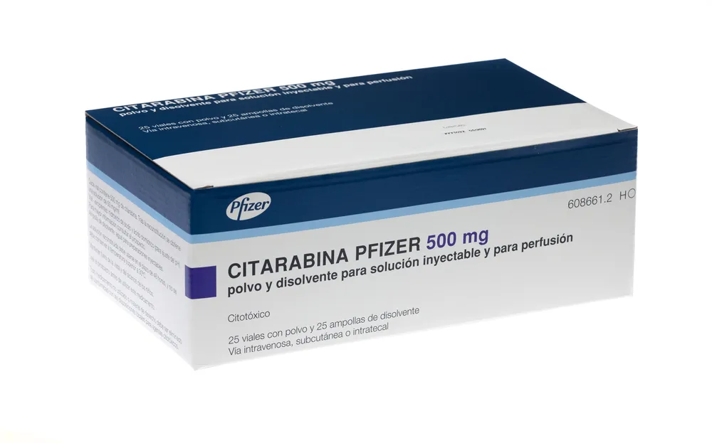 Cytarabine Pfizer 500 mg powder and solvent for solution for injection and for infusion powder and solvent for solution for injection