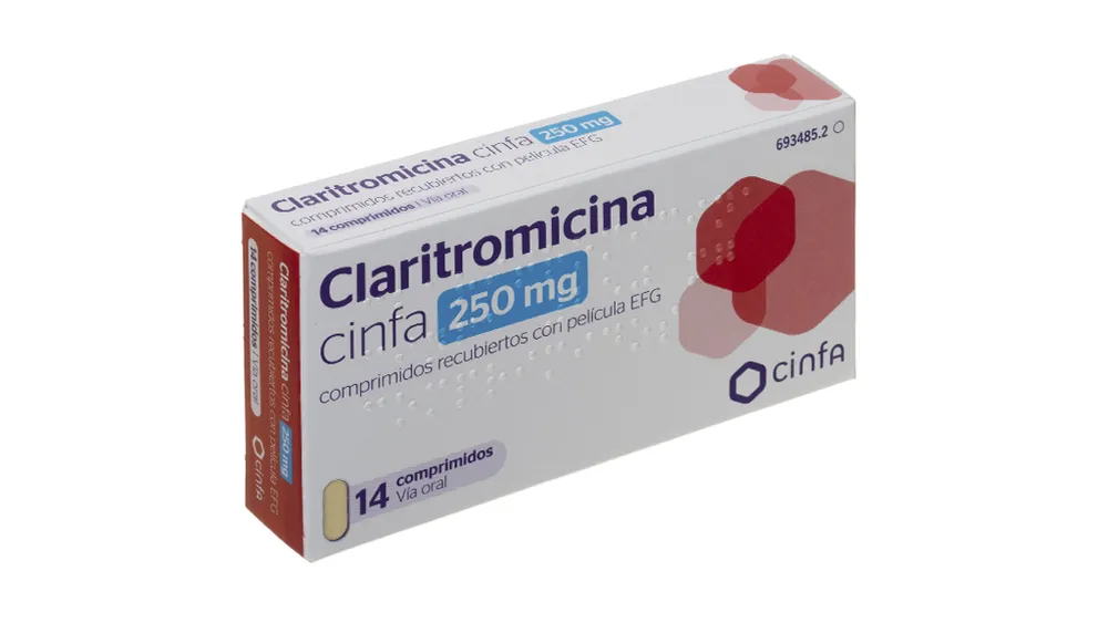 Clarithromycin CINFA 250 mg film-coated tablets EFG tablets, film-coated