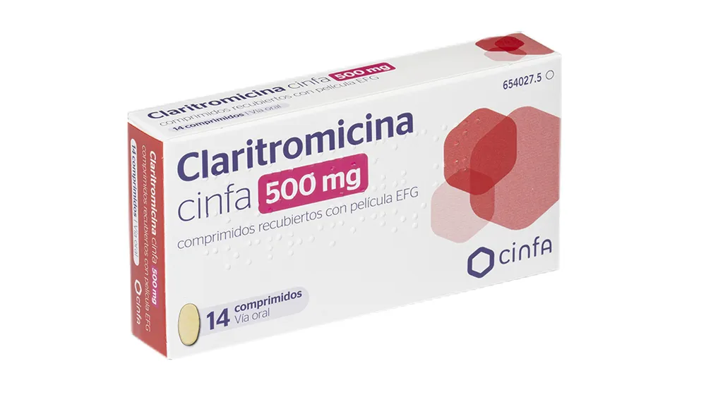 CLARITROMICINA CINFA 500 mg COMPRIMIDOS RECUBIERTOS CON PELICULA EFG COMPRIMIDO RECUBIERTO CON PELÍCULA