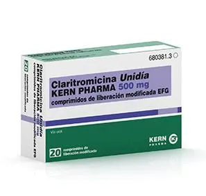 Claritromicina Unidia Kern Pharma 500 mg compresse a rilascio modificato EFG compresse, a rilascio modificato