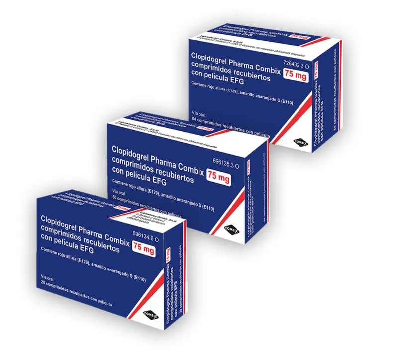 Clopidogrel Pharma Combix 75 mg film-coated tablets EFG tablets, film-coated