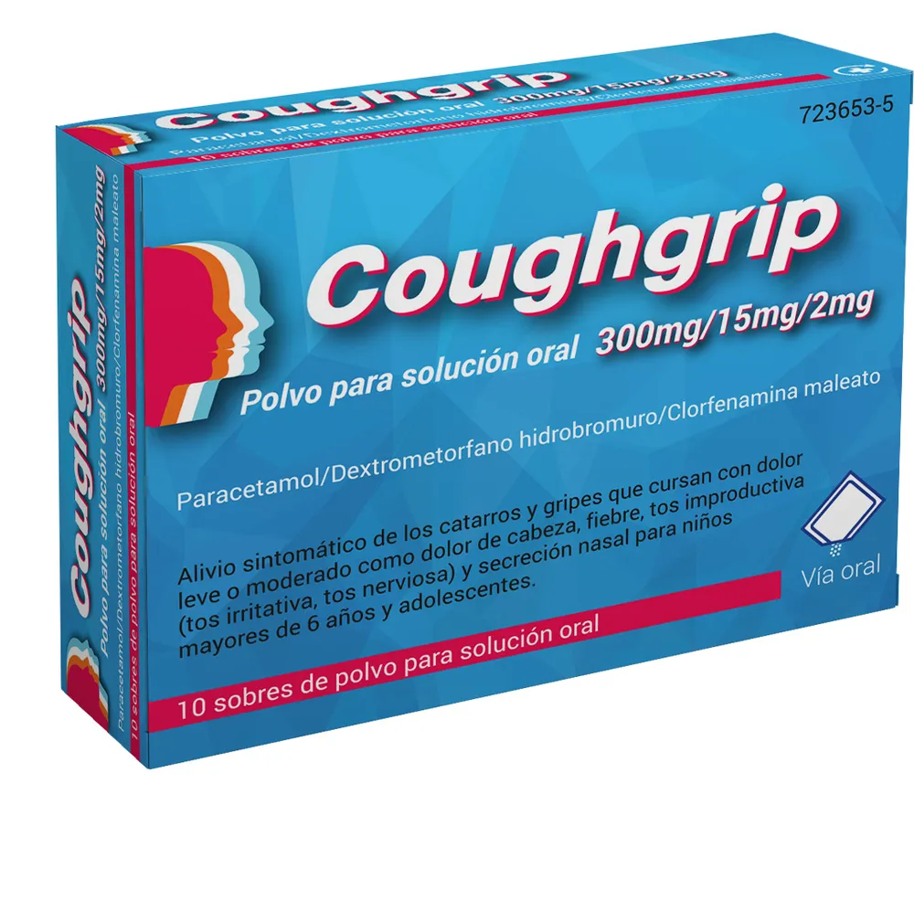 Coughgrip 300 mg/15 mg/2 mg powder for oral solution powder for oral solution