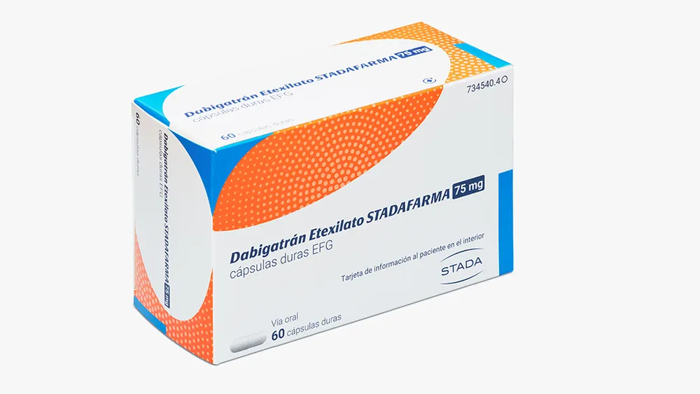 Dabigatran etexilate Stadaframa 75 mg hard capsules EFG capsules, hard