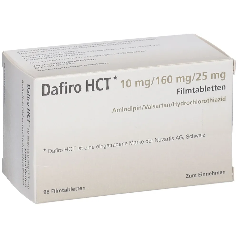 Dafiro HCT 10 mg/160 mg/25 mg film-coated tablets tablets, film-coated