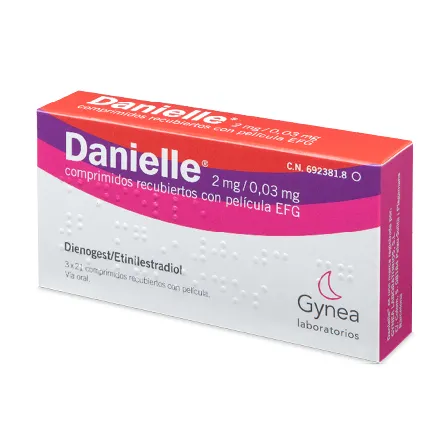 Danielle 2 mg/0.03 mg film-coated tablets EFG tablets, film-coated