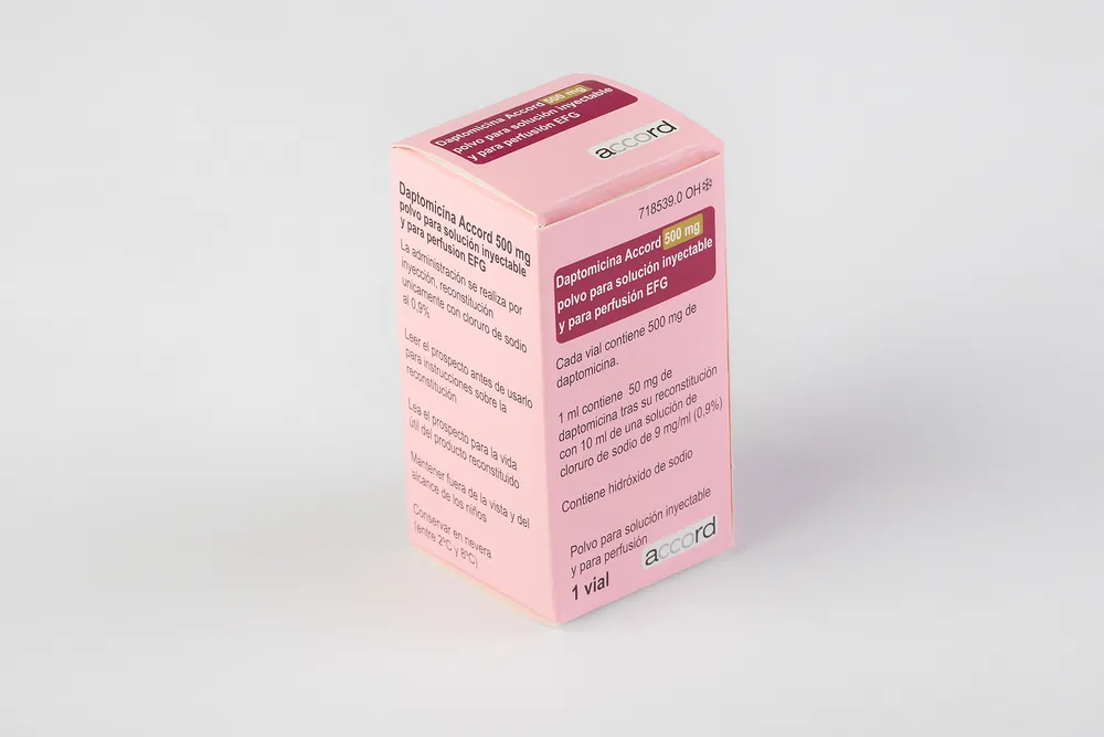 Daptomycin Accord 500 mg powder for solution for injection and for infusion EFG powder for injectable solution and for perfusion