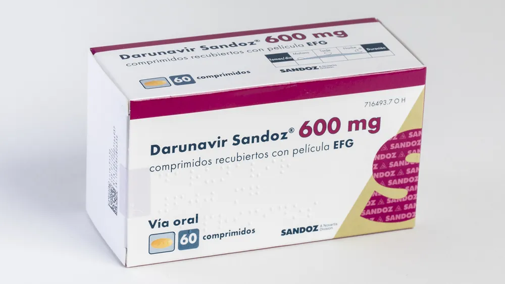 DARUNAVIR SANDOZ 600 MG COMPRIMIDOS RECUBIERTOS CON PELICULA EFG COMPRIMIDO RECUBIERTO CON PELÍCULA