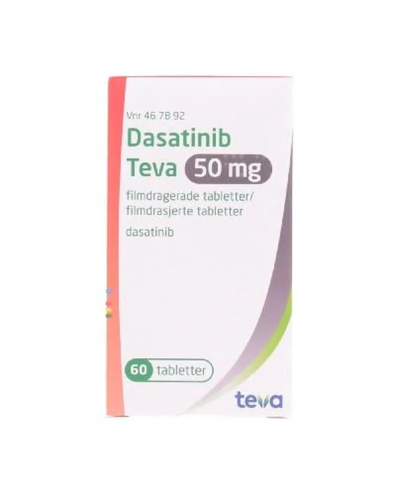 DASATINIB TEVA 50 MG COMPRIMIDOS RECUBIERTOS CON PELICULA EFG COMPRIMIDO RECUBIERTO CON PELÍCULA