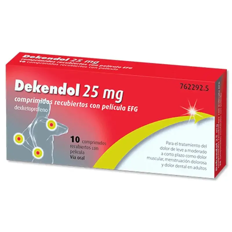 DEKENDOL 25 MG COMPRIMIDOS RECUBIERTOS CON PELICULA EFG COMPRIMIDO RECUBIERTO CON PELÍCULA